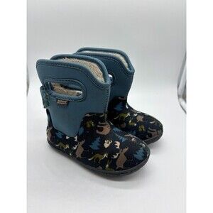 Bogs Baby B-MOC Woodland Print Insulated Waterproof Winter Boots Size 8 EU 24